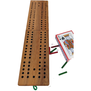 Cribbage Board Medium Folding - 2 Tracks including cards