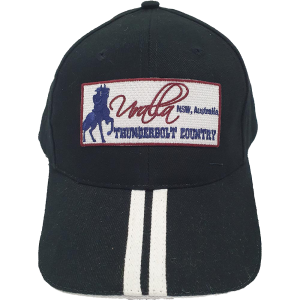 Cap made from Heavy Cotton Black and White with Uralla Patch