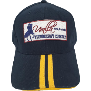Cap made from Heavy Cotton Blue and Yellow with Uralla Patch