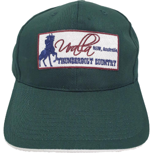 Cap made from Recycled Fabric Green and White with Uralla Patch