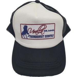 Cap with Truckers Mesh Black and White with Uralla Patch