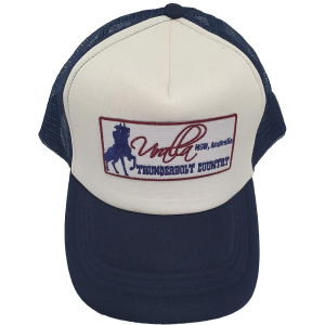 Cap with Truckers Mesh Blue and White with Uralla Patch