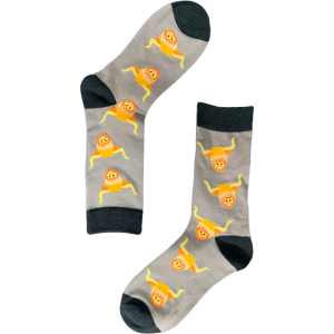 Socks, Highland Cow - Grey