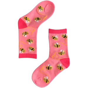 Socks, Kid's, Bee - Pink