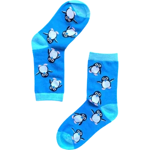 Socks, Kid's, Penguin - Blue