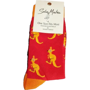 Socks, Kangaroo red